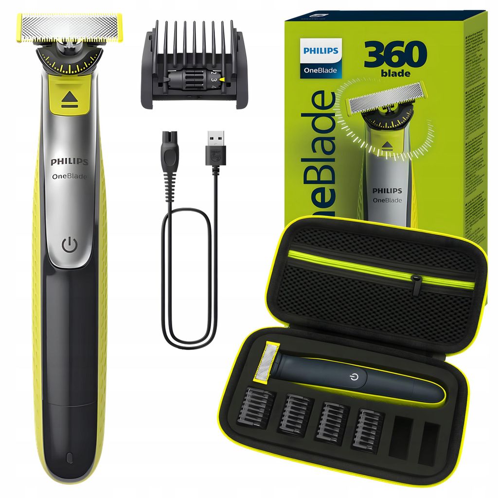 Philips OneBlade 360 QP2734/23 – 360°-Klinge – Nass- & Produktbild 