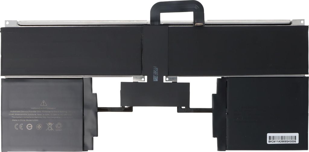 Akku passend für A2669 für MacBook Air 13" M2 A2681 (2022), Li-Polymer, 11,54V, 4500mAh, 52,6Wh, buil