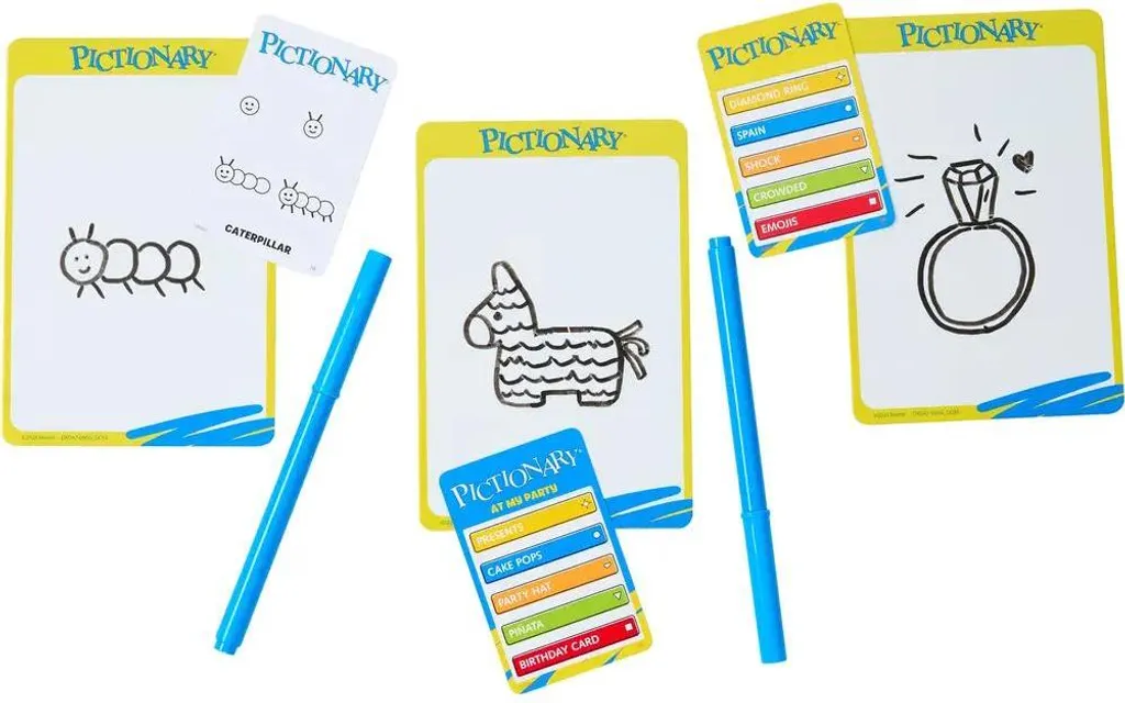 Jeu de société Pictionary Mattel édition familiale avec deux niveaux - 9