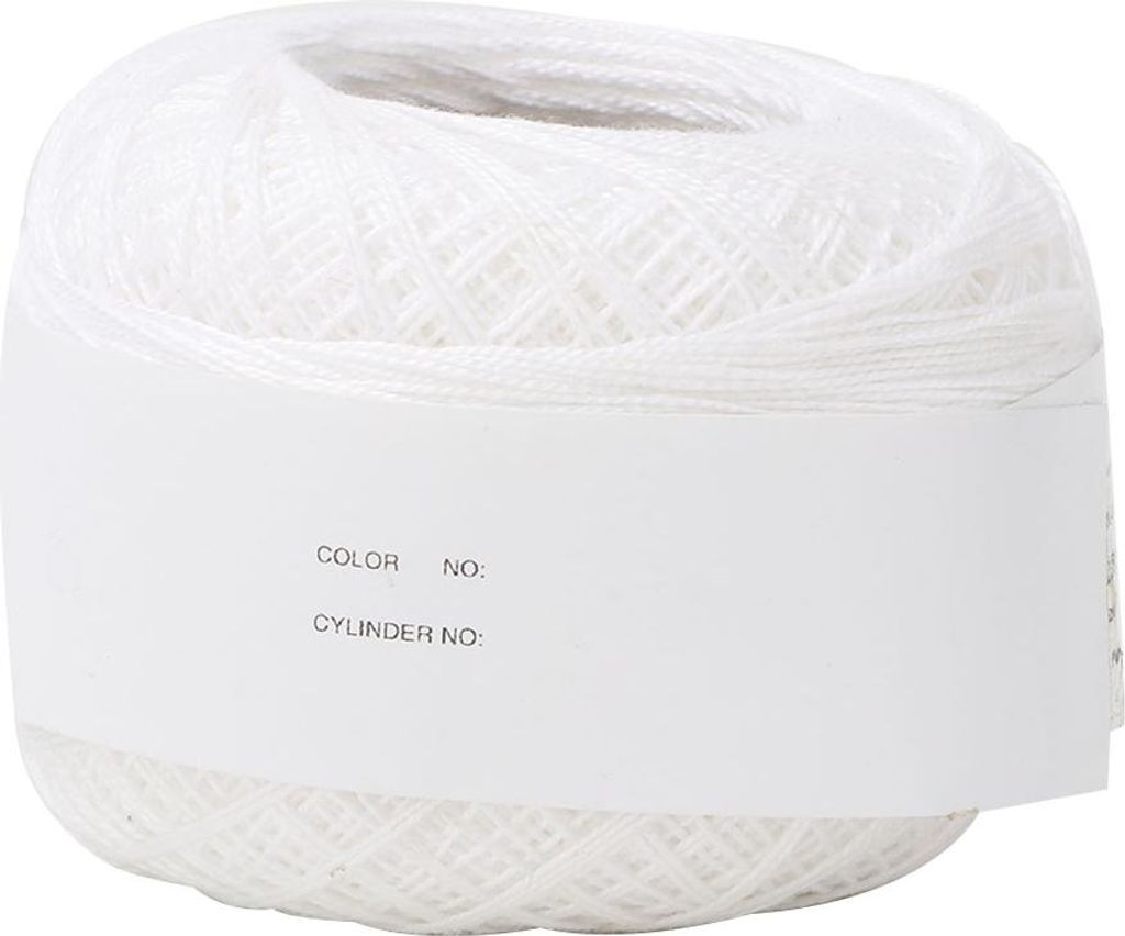 Lace Line Baumwollhand gehäkulierte Sommerseide Leicht dünn (6601 Schneewittchen)