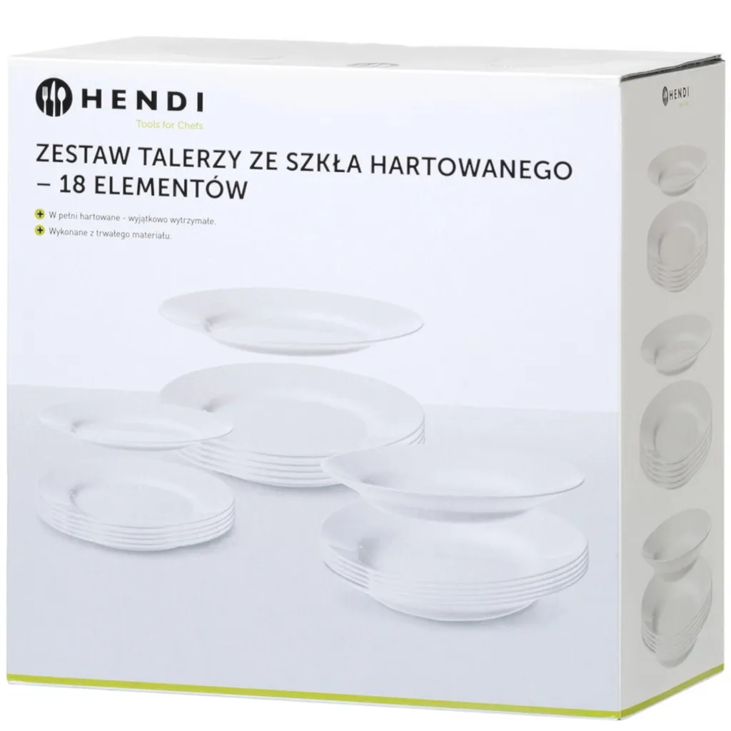 Set Piatti Hendi 795224 Vetro Opale 18 Pezzi | Eleganza Quotidiana