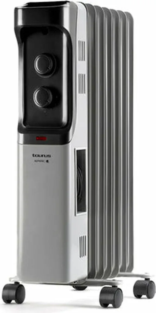 Radiateur Bain d'Huile Mobile 1500W Taurus DAKAR1500 9 Modules en Acier Gris