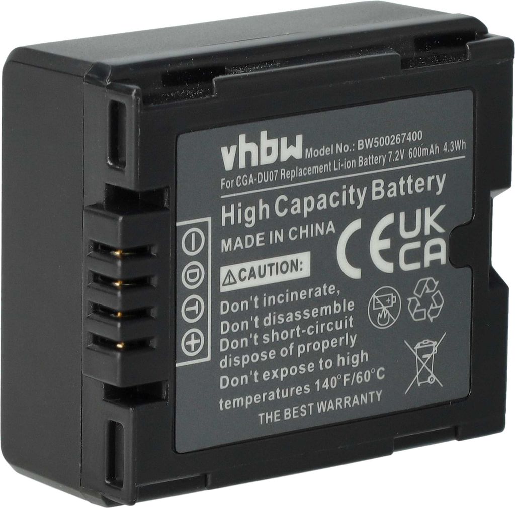 vhbw Akku Ersatz für Panasonic CGR-DU06, CGA-DU14, Produktbild 