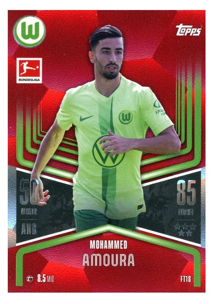 Carte Authentique Mohammed Amoura Flex Tech 5/5 Évitez les Copies