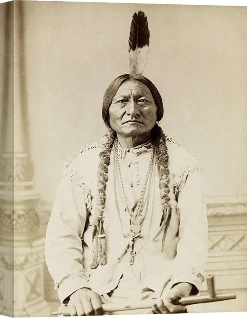 Donnez du caractère à vos murs : Toile Sitting Bull Lakota 70x50 cm