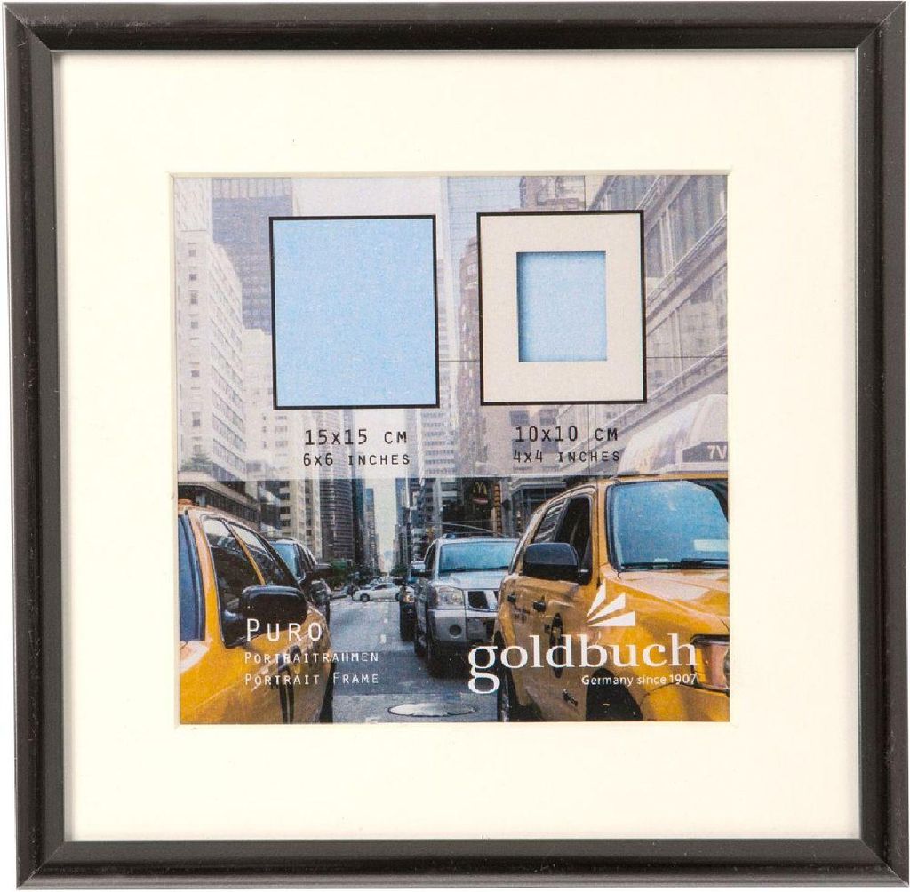 Goldbuch Bilderrahmen aus Kunststoff, Farbe Grau, 15x15 cm, Produktbild 