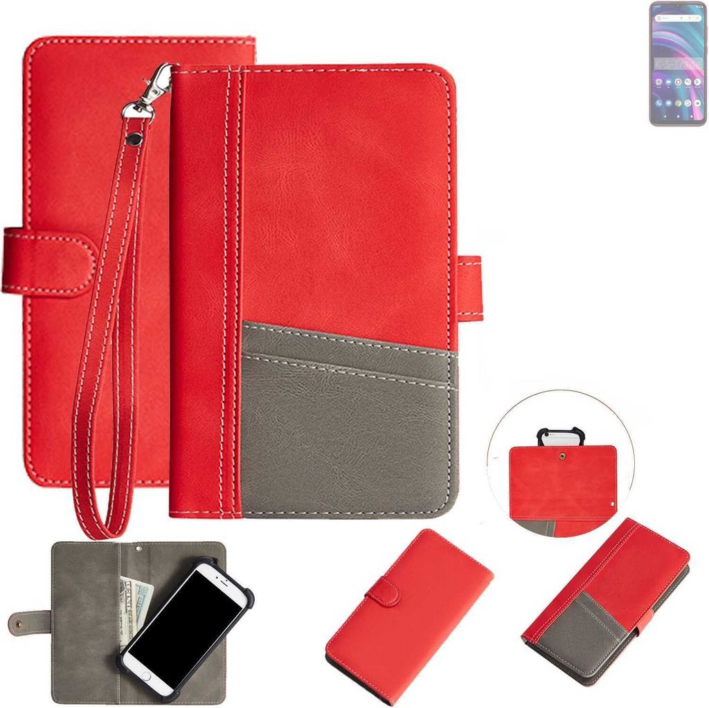 K-S-Trade Handy Schutzhülle für BLU G51 Hülle Portemonnee Brieftasche Klapphülle Kartenfächer Flip Wallet Case Etui