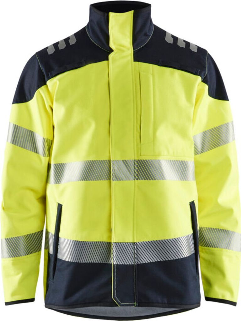 Blakläder Multinorm Softshell Jacke 4948, Farbe:High Vis Gelb/Marineblau, Größe:XXXL
