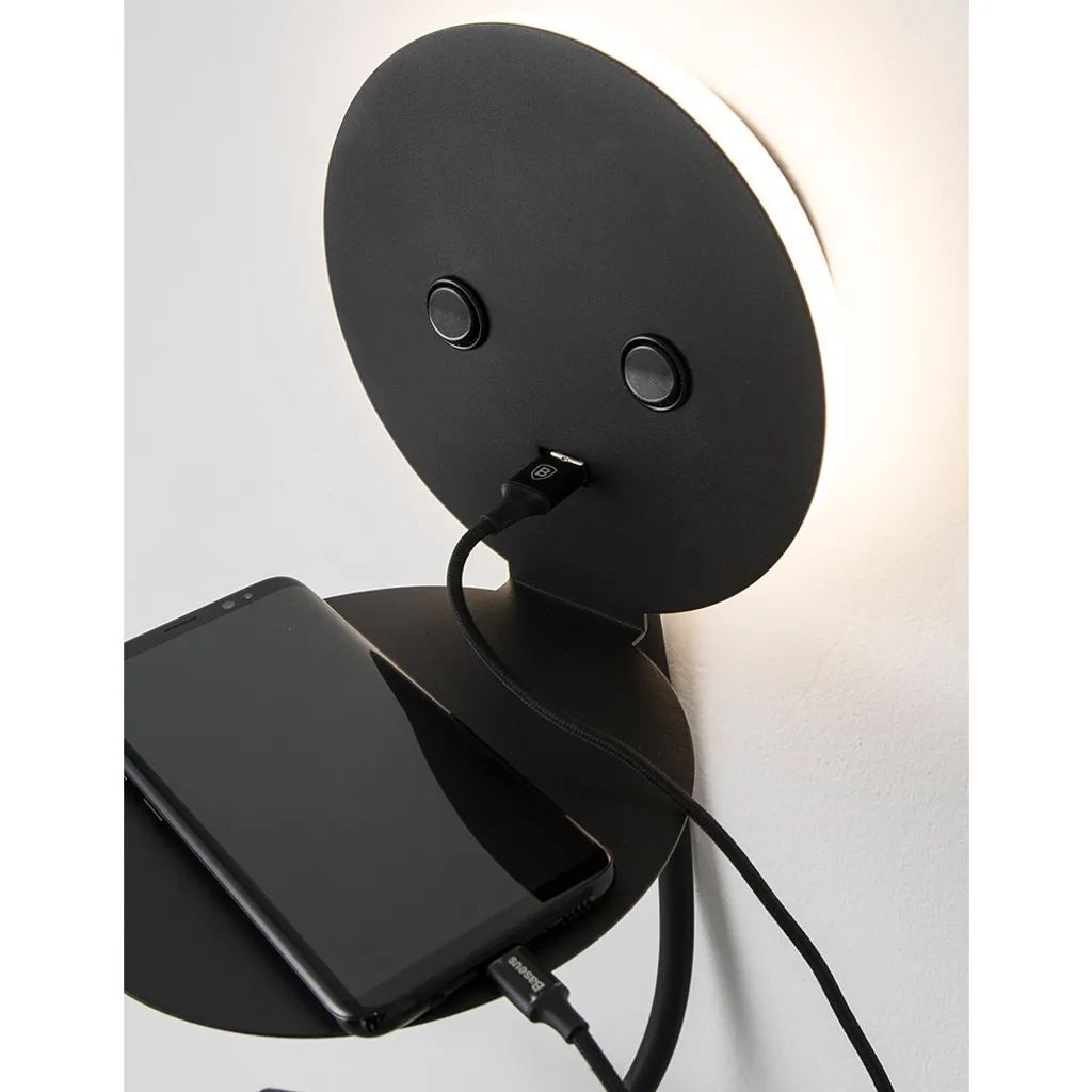Lampe Murale LED Eclip avec Prise USB et Éclairage Douceur pour Lecture - 7