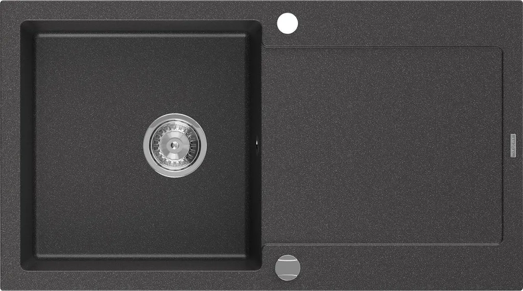 Lavello Mexen Leo in Granito 900x500 Nero Maculato | Offerta Online