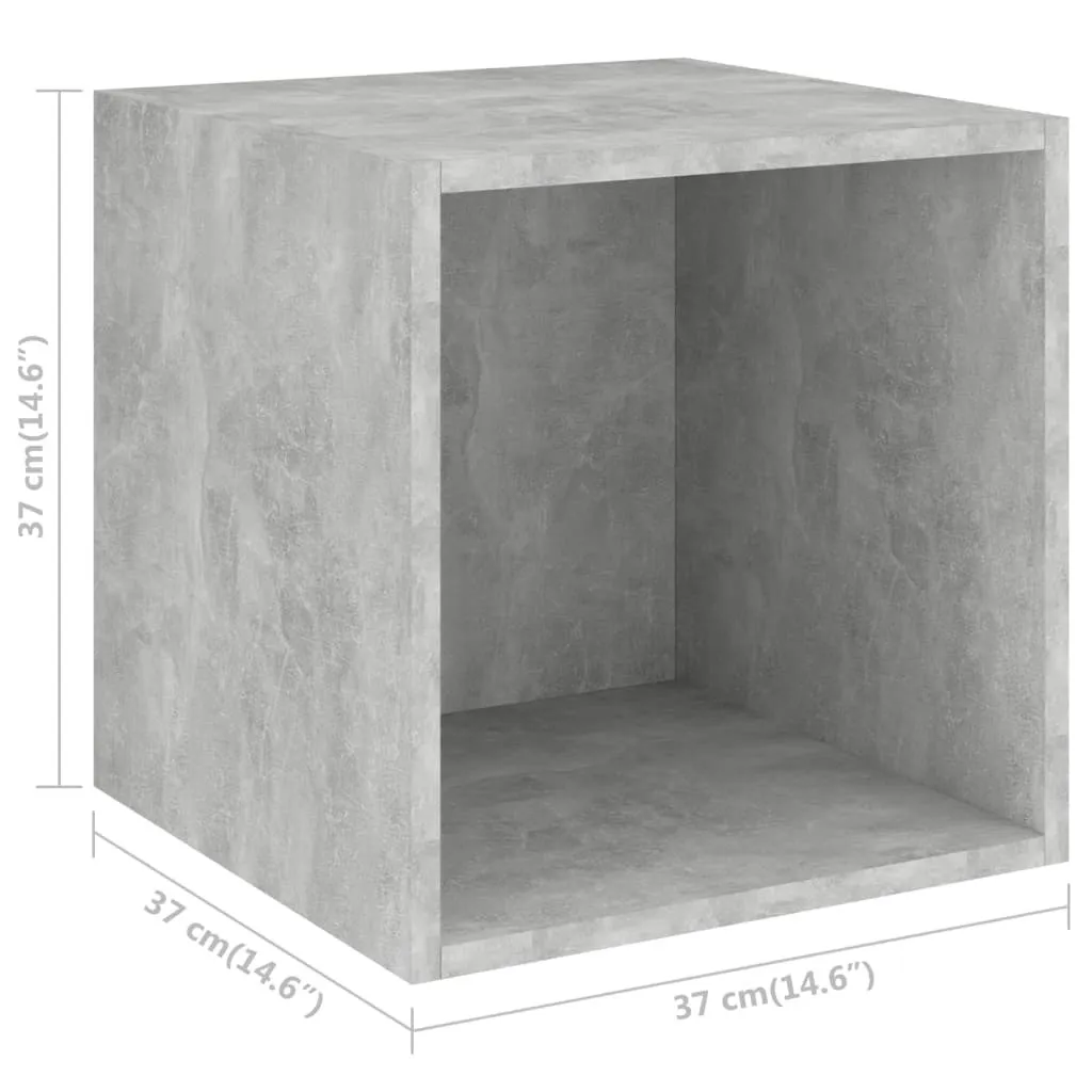 Meuble TV gris béton 3 modules en bois d'ingénierie robuste et stable - 7