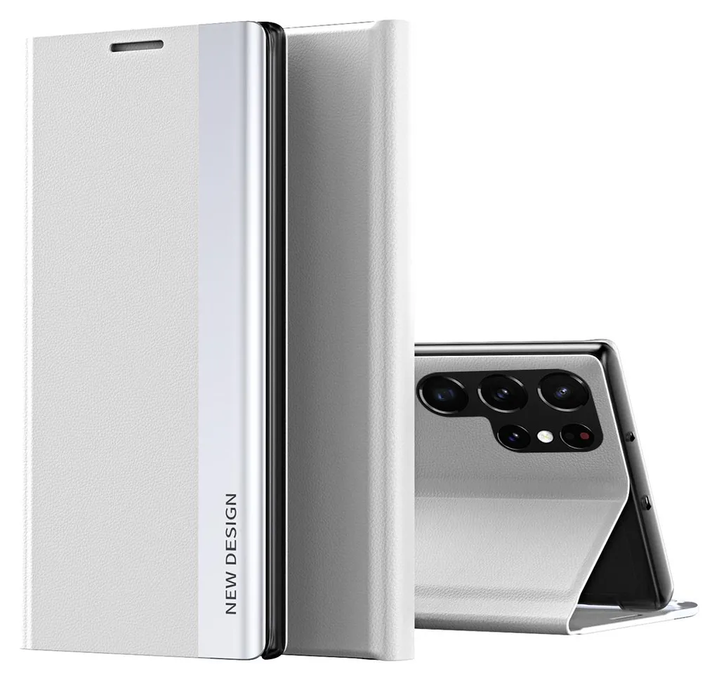Custodia Samsung S24 Ultra Bianca: Supporto Magnetico e Pelle PU