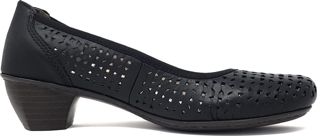 Rieker Pumps - Asphaltschwarz Glattleder Größe: 40 Normal Produktbild 23