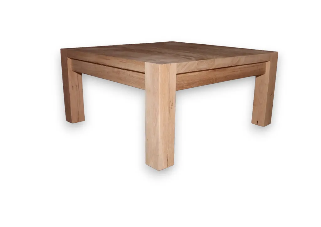 Table de salon rectangulaire en bois de chêne massif 100x50cm Zen - 3