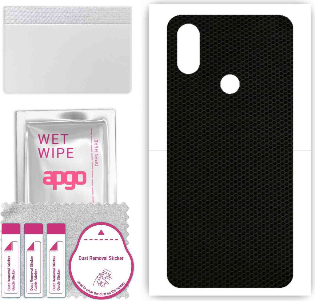 apgo Rückseite Schutzfolie, Skin, kompatibel mit Xiaomi Mi A2 (Mi 6X), Hinten Displayschutzfolie aus Vinylfolie, kratzfest, einfache Montage - Matrix