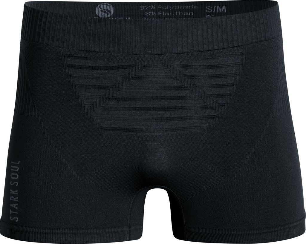 Stark Soul Sport Boxershorts Herren Seamless Sportunterwäsche -Performance-, leicht und Atmungsaktiv – Schwarz – Gr: L/XL