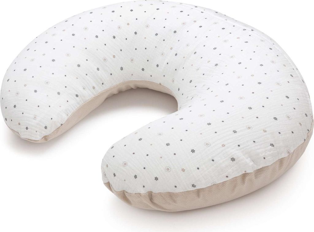 Little Stars Musselin & Ecru Velvet Stillkissen mit Produktbild 