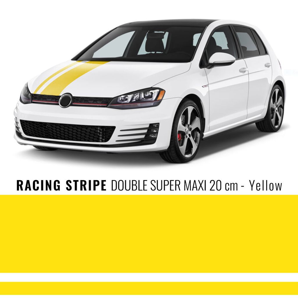 Streifen Klebestreifen für Auto 2F Gelb 200 mm x 5 mt