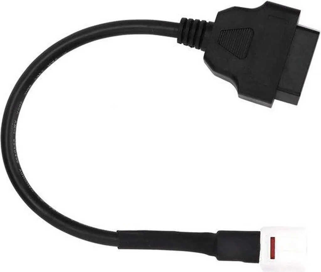 Câble diagnostic OBD2 à 4 broches pour moteur moto noir universel 12V