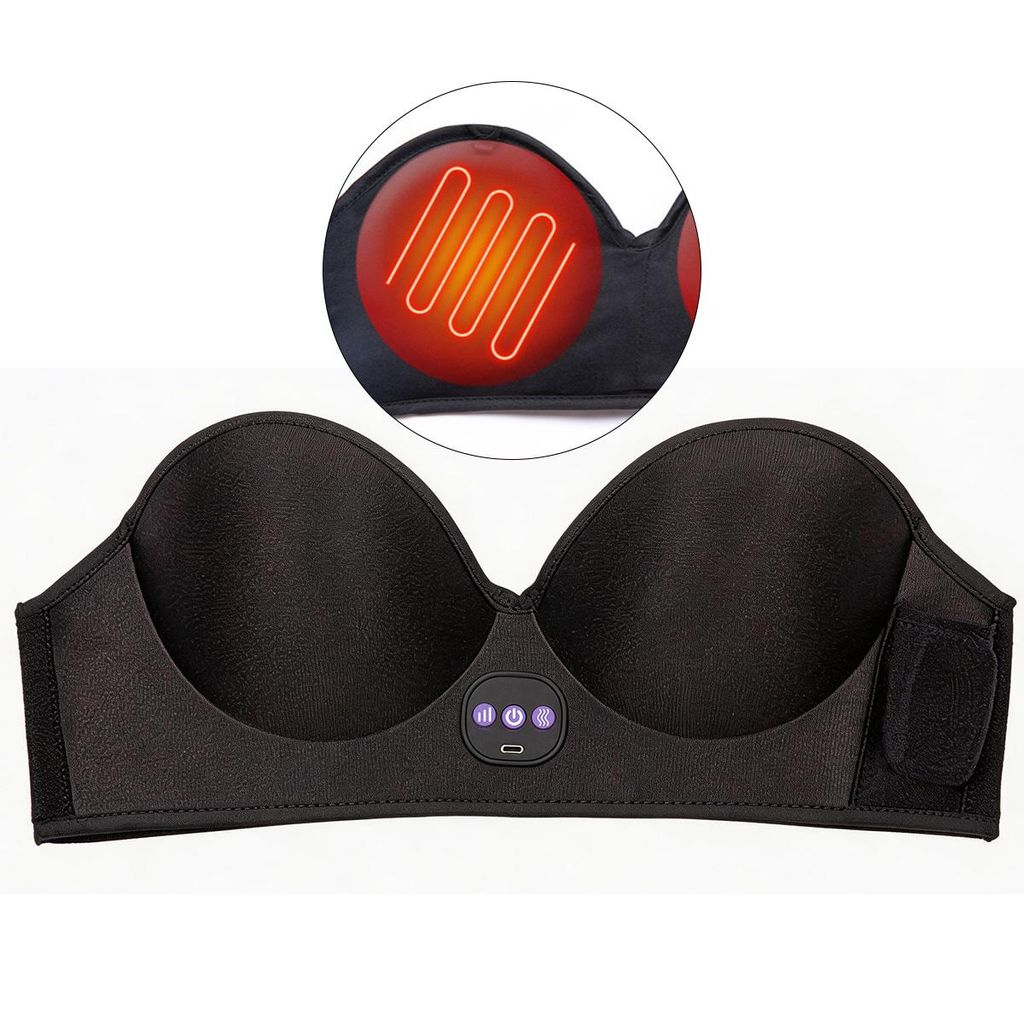 Beheizbarer Brustvergrößerungs-BH-Massager, Elektrischer Brustvergrößerer Für Damen, Kabellos, 3D- Körperpflege, Schönheitsgerät Brustpfleg...