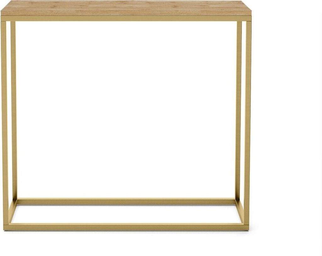 BETTSO Konsole für Flur elegante Schminktisch WELL 80cm Wotan mit Goldbeinen