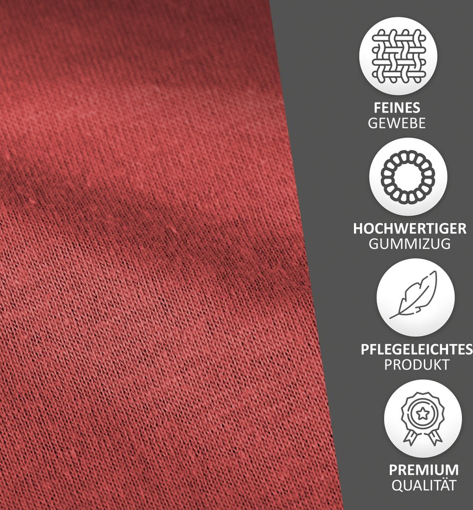 Spannbettlaken Jersey 120-130x200 Rot 100% Baumwolle Produktbild 4