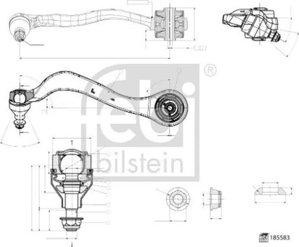 Bras de suspension FEBI BILSTEIN 185583 - Pièce de train avant fiable