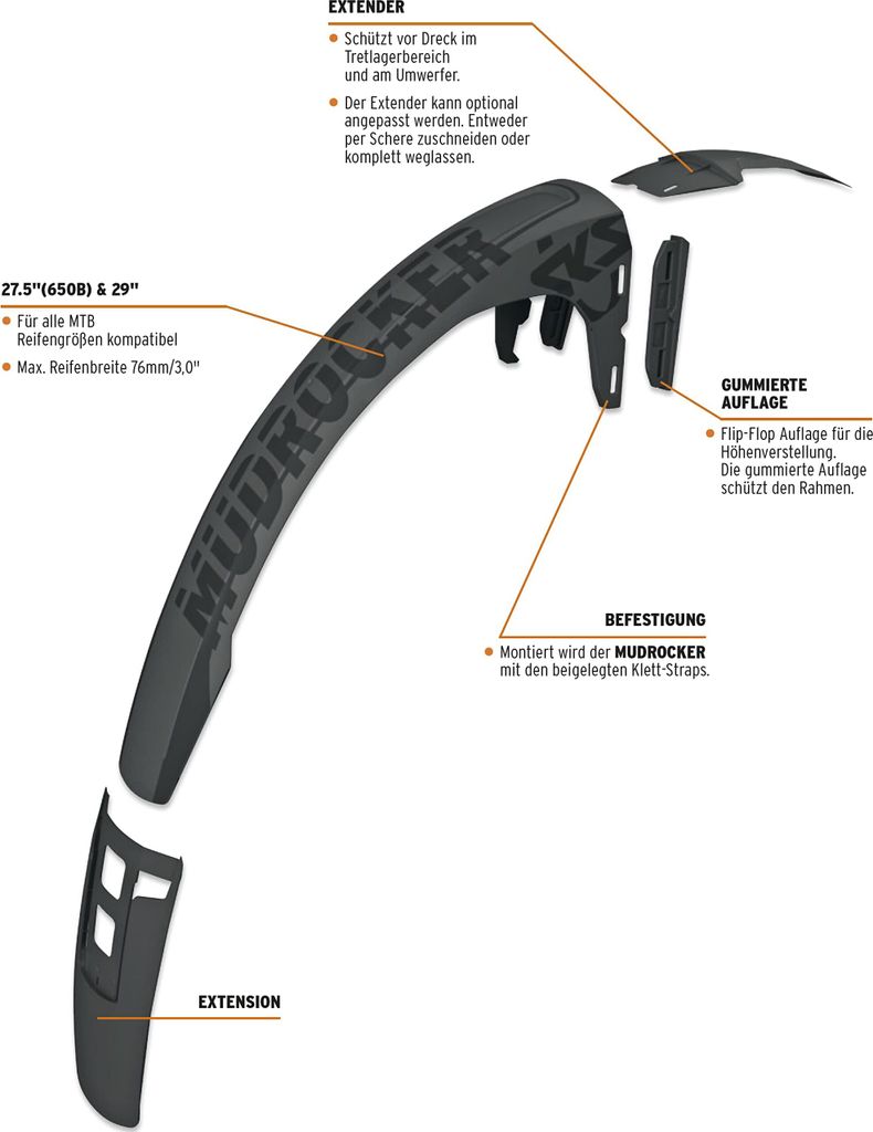 SKS Mudrocker Black 29/28" (622 mm)-27,5" (584 mm) Tylny Zdjęcie produktu 19