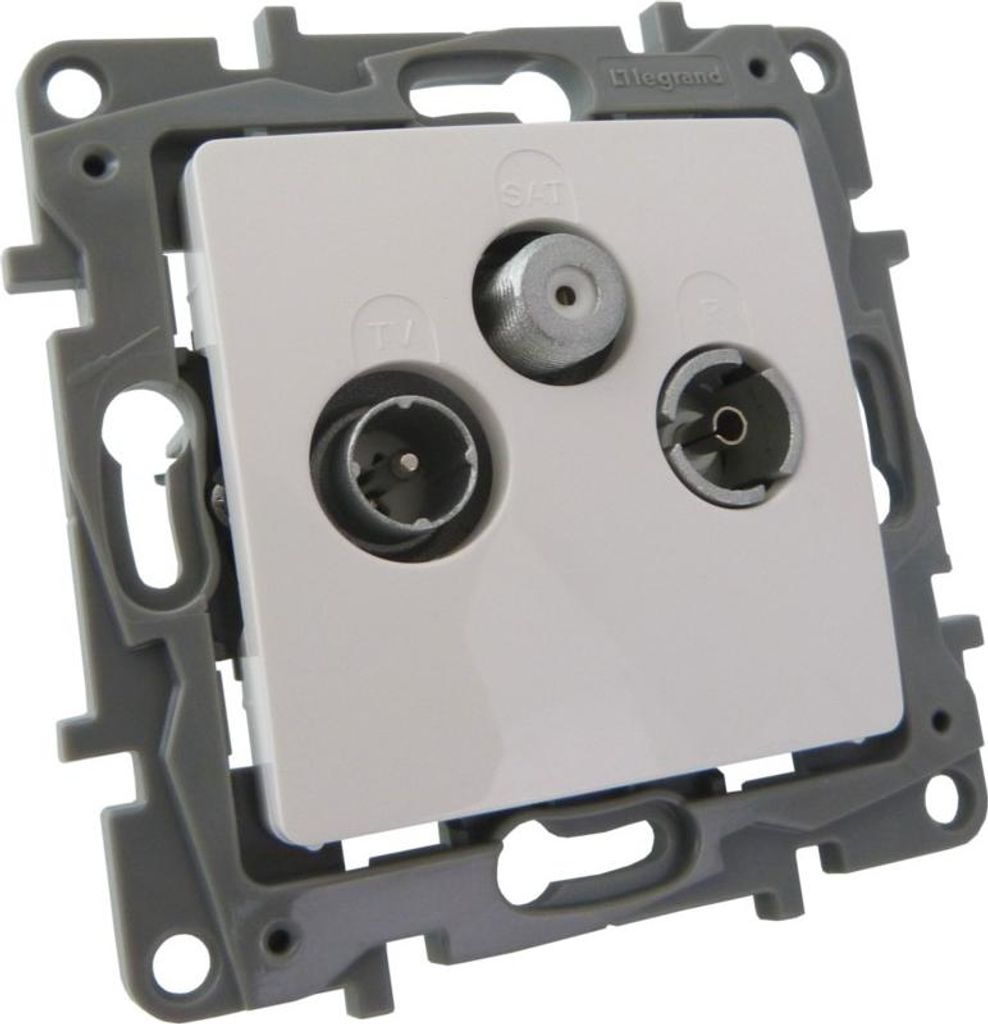 TV-RD-SAT-Anschluss Sterndose 1,5 DB weiß NILOE