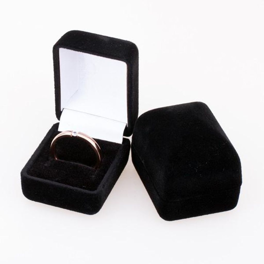 Ringbox Verlobungsring: Schmuck Etui für Ring Schwarz Produktbild 