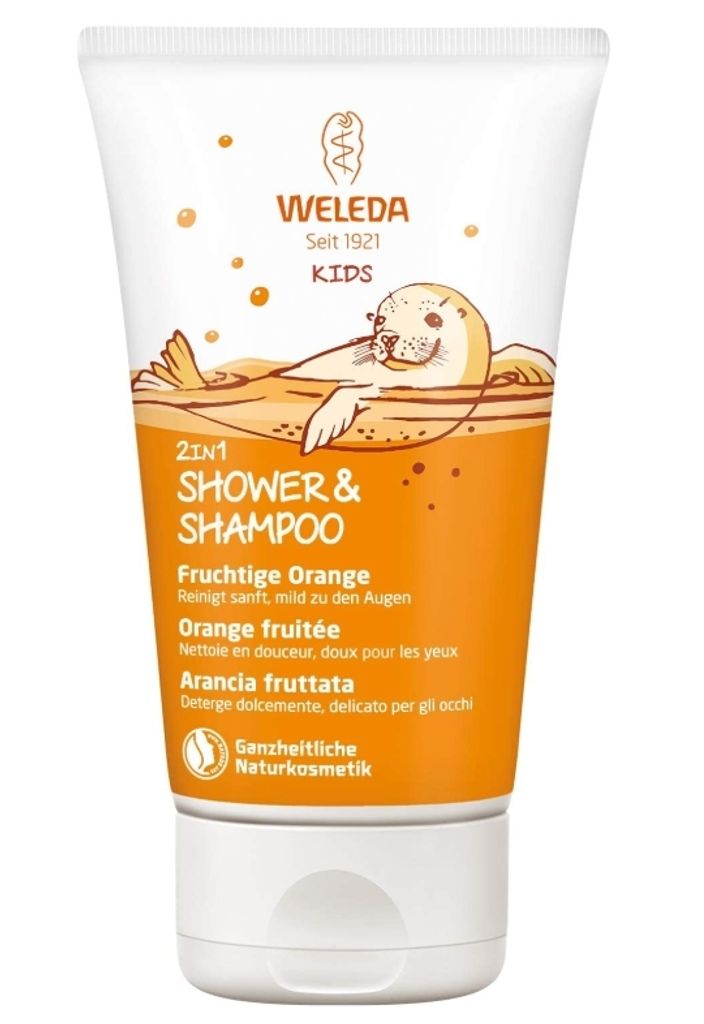 Weleda Kids 2in1 Shower & Shampoo Fruchtige Orange 150 ml, Produktbild 