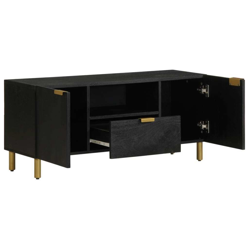 "2026 Aktion"TV-Schrank elegantes Design - Fernsehschrank, Wohnzimmer - Schwarz 105x33x46cm Holzwerkstoff - CD- & DVD-Regale NeuMöbel767825