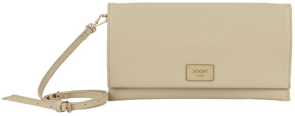 Joop! Jeans Damen Schultertasche Abendtasche Clutch CADEA Beige Kunstleder-