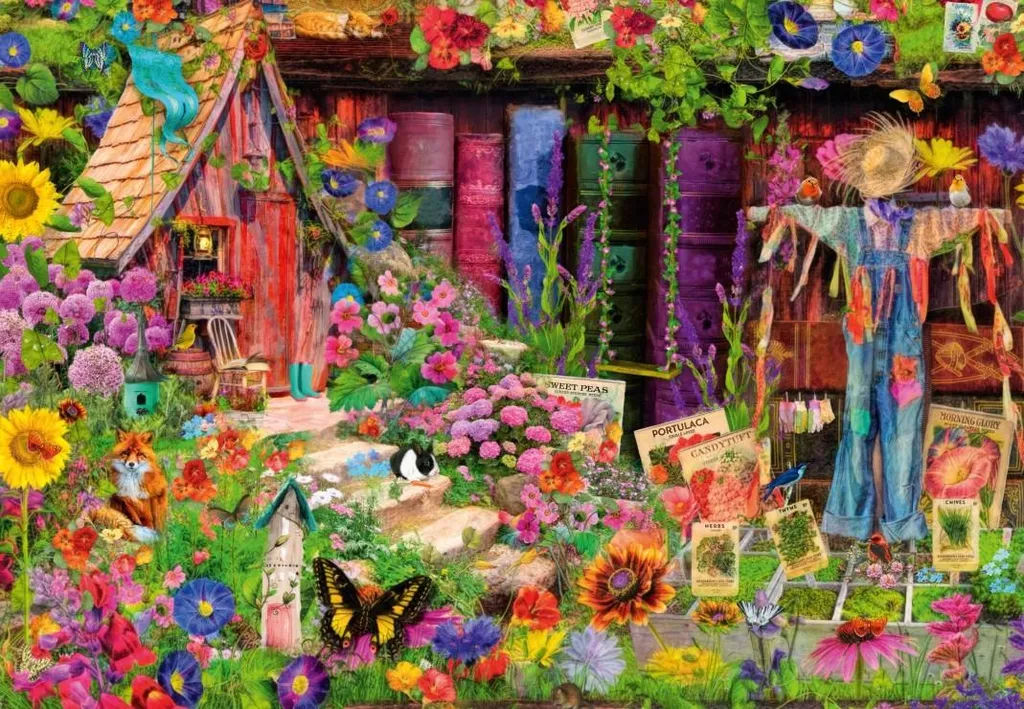 Puzzle détente 1000 pièces The Scarecrow's Garden pour loisirs créatifs