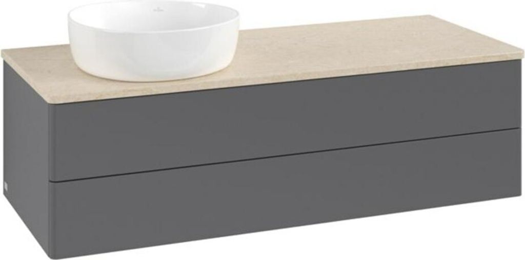 V&B Waschtischunterschrank ohne Frontstruktur Antao 120x36x50cm, WBP botti., Anthrac. m Lac