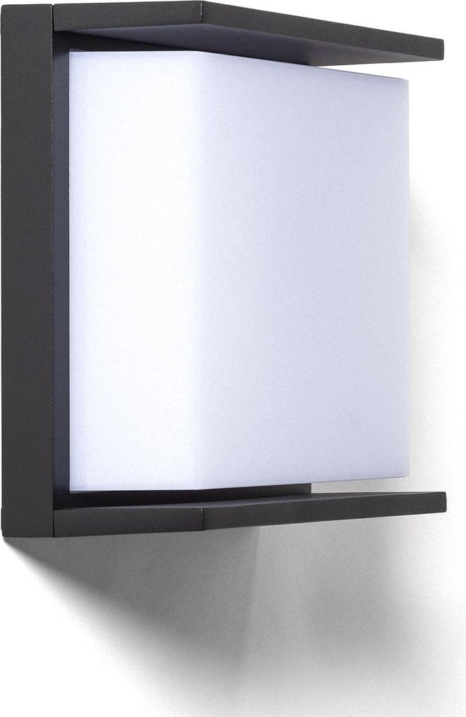 LED Wandleuchte Außen 18W Quadratische Beleuchtung Schwarz Rimen Schwarz