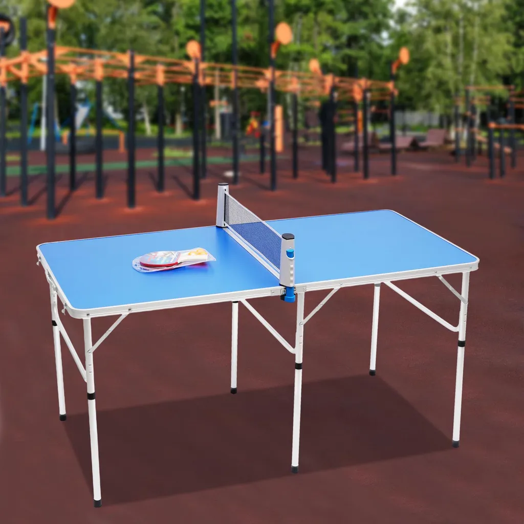 Table de ping-pong robuste en aluminium 152x76cm design pliable compact - 5
