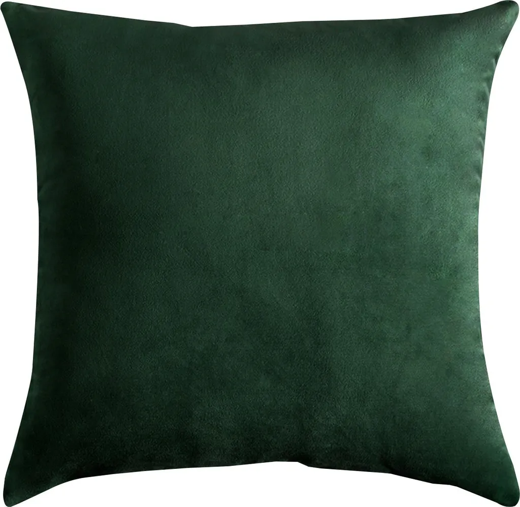 Copricuscino Velluto Verde Bottiglia 45x45 | Finitura Extra Morbida