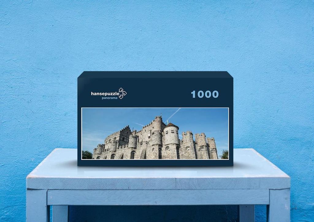 hansepuzzle 31063 - Schloss Gravensteen Puzzle, 1050 Teile, Orte, 60,0 x 46,0cm mit hochwertiger Aufbewahrung, Kartonbox & Beutel