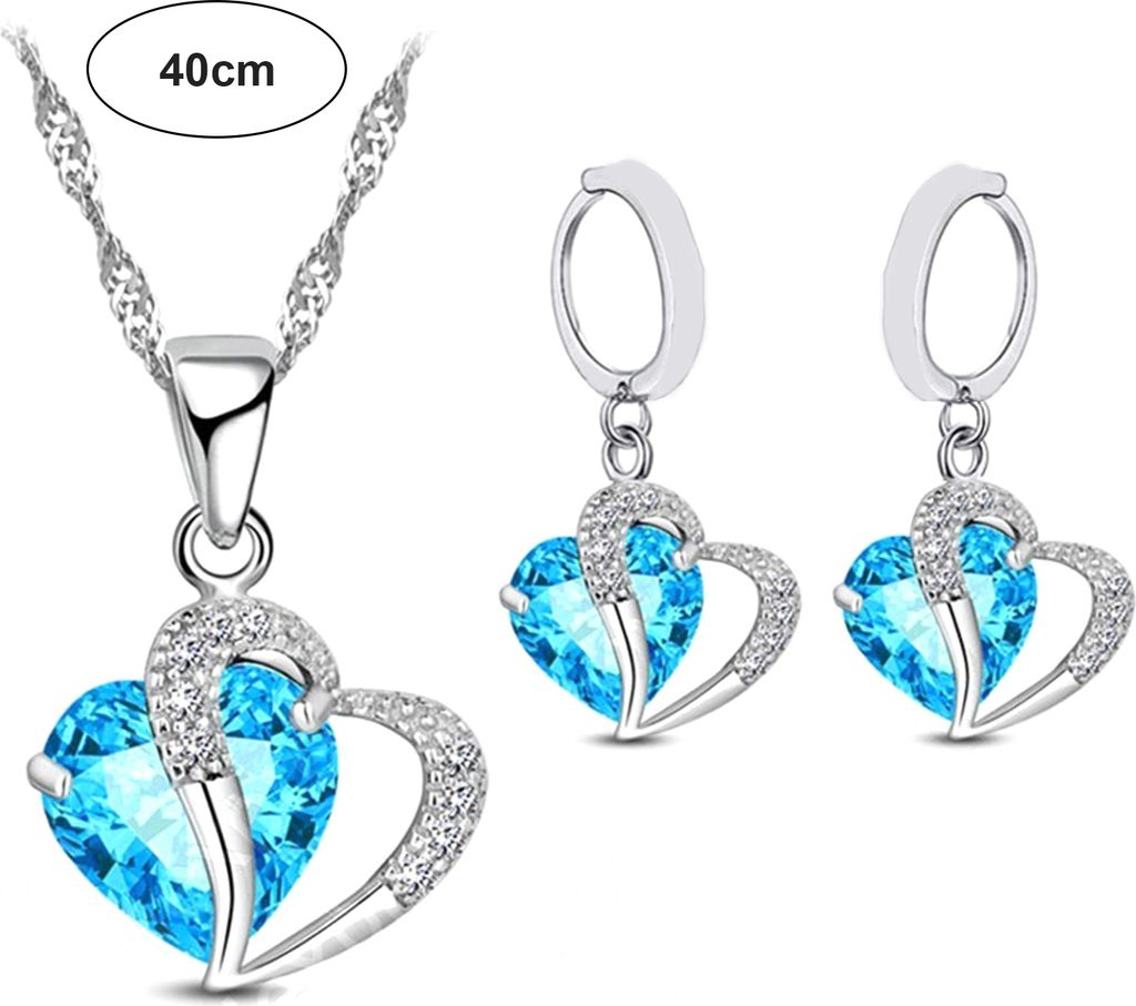 1 Set Tropfenohrringe, geometrischer Strass, hochglänzender Zirkonia, feine Verarbeitung, Dekoration, glänzende herzförmige Anhänger-Halskette,...