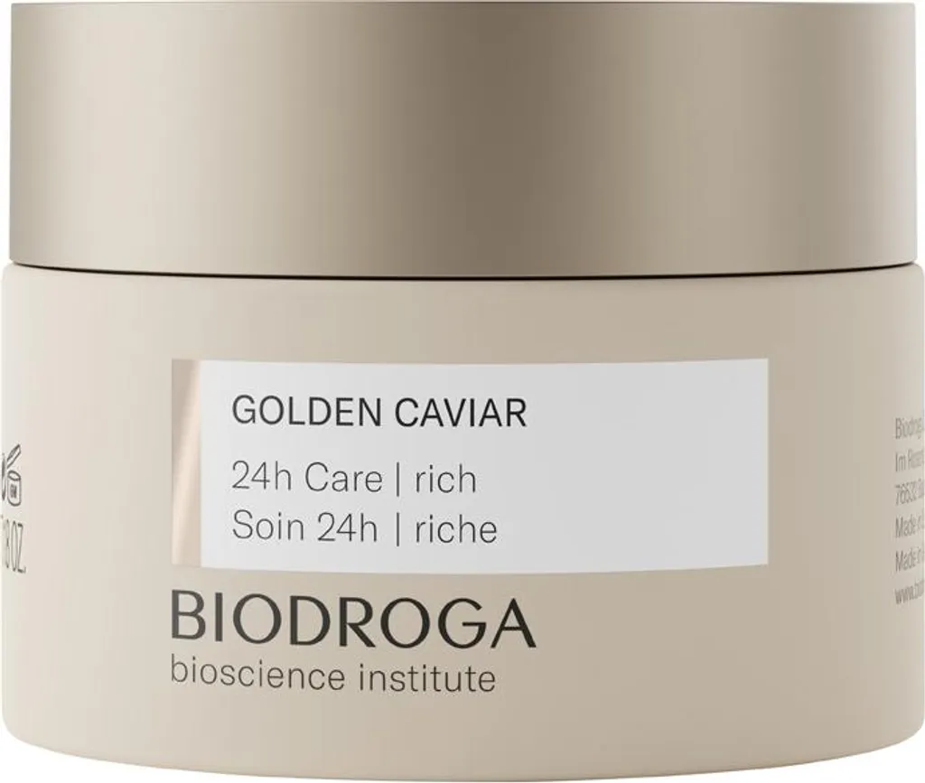 BIODROGA Golden Caviar 24h Rich Care 50ml - Soin Visage peaux sèches