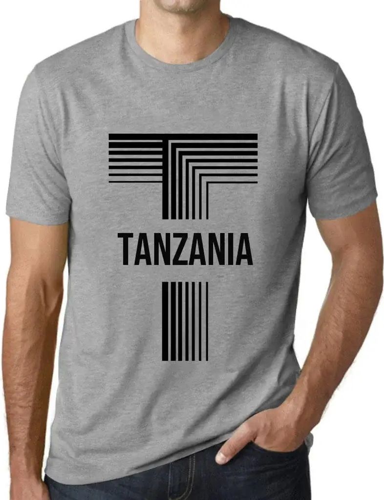 Herren Grafik T-Shirt Tansania – Tanzania – Öko-Verantwortlich Vintage Jahrgang Kurzarm Lustige Druck Geburtstag Geschenk Mann