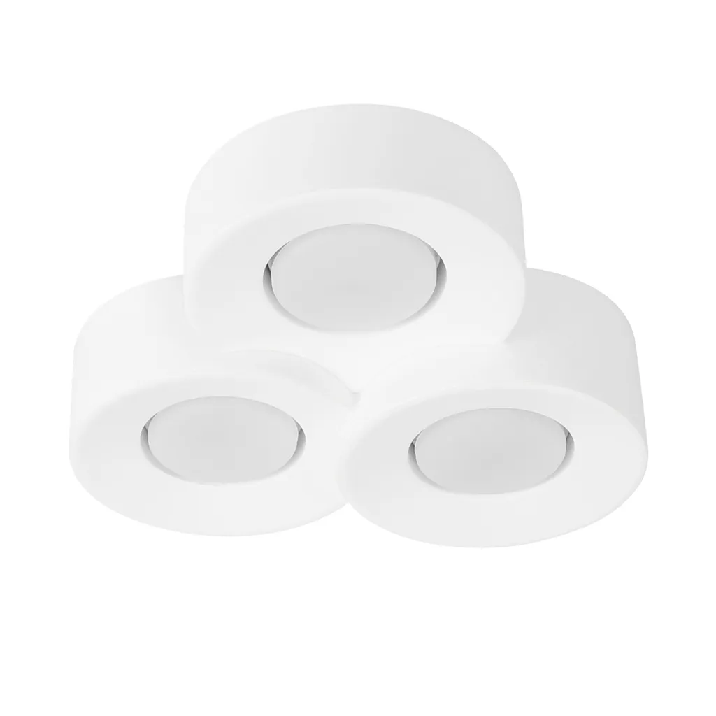 Plafoniera Moderna ZMH Bianca 3 Fiamme GX53 - Illuminazione Design - 9