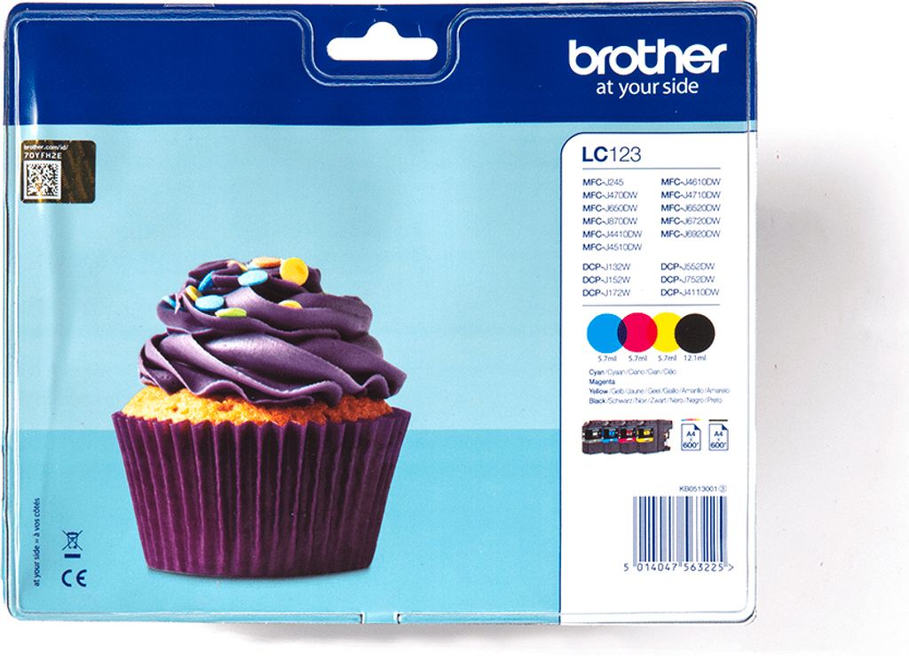 Brother LC-123 Value Pack BK/C/M/Y Produktbild