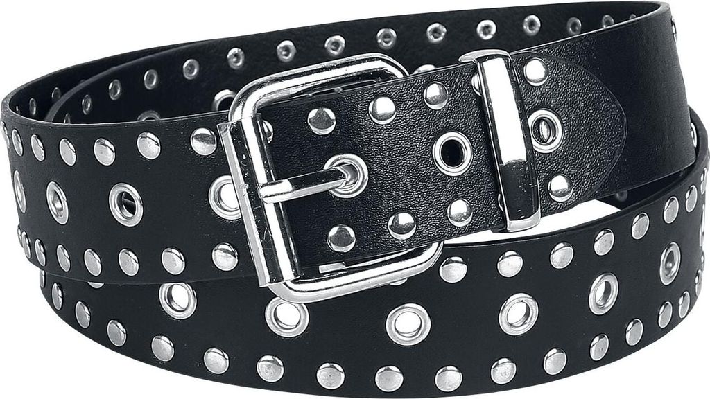 Rock Rebel by EMP Uni schwarzer Gürtel mit silbernen Nieten Produktbild 