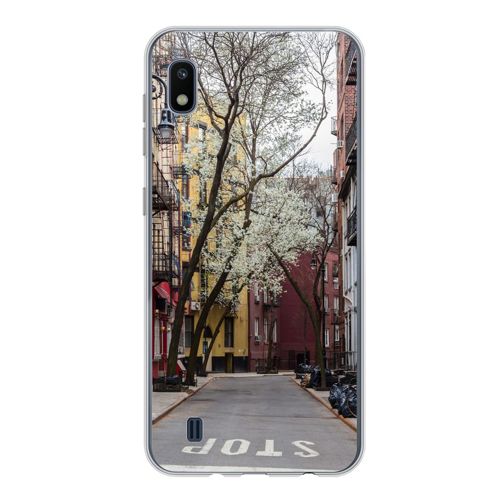 MuchoWow Handyhülle Schutzhülle Hülle für Samsung Galaxy A10 New York - Amerika - NYC Silikon Softcase Handy Hülle - Schutzhülle