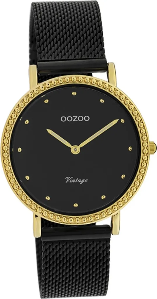 Montre Femme Noire Oozoo Vintage C20058 Idéale pour Tenue Chic ou Bureau