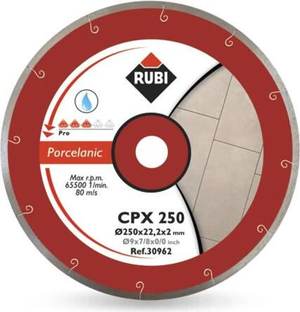 Disque Diamant RUBI 30964 J-SLOT CPX 200 PRO pour Grès Cérame 200mm