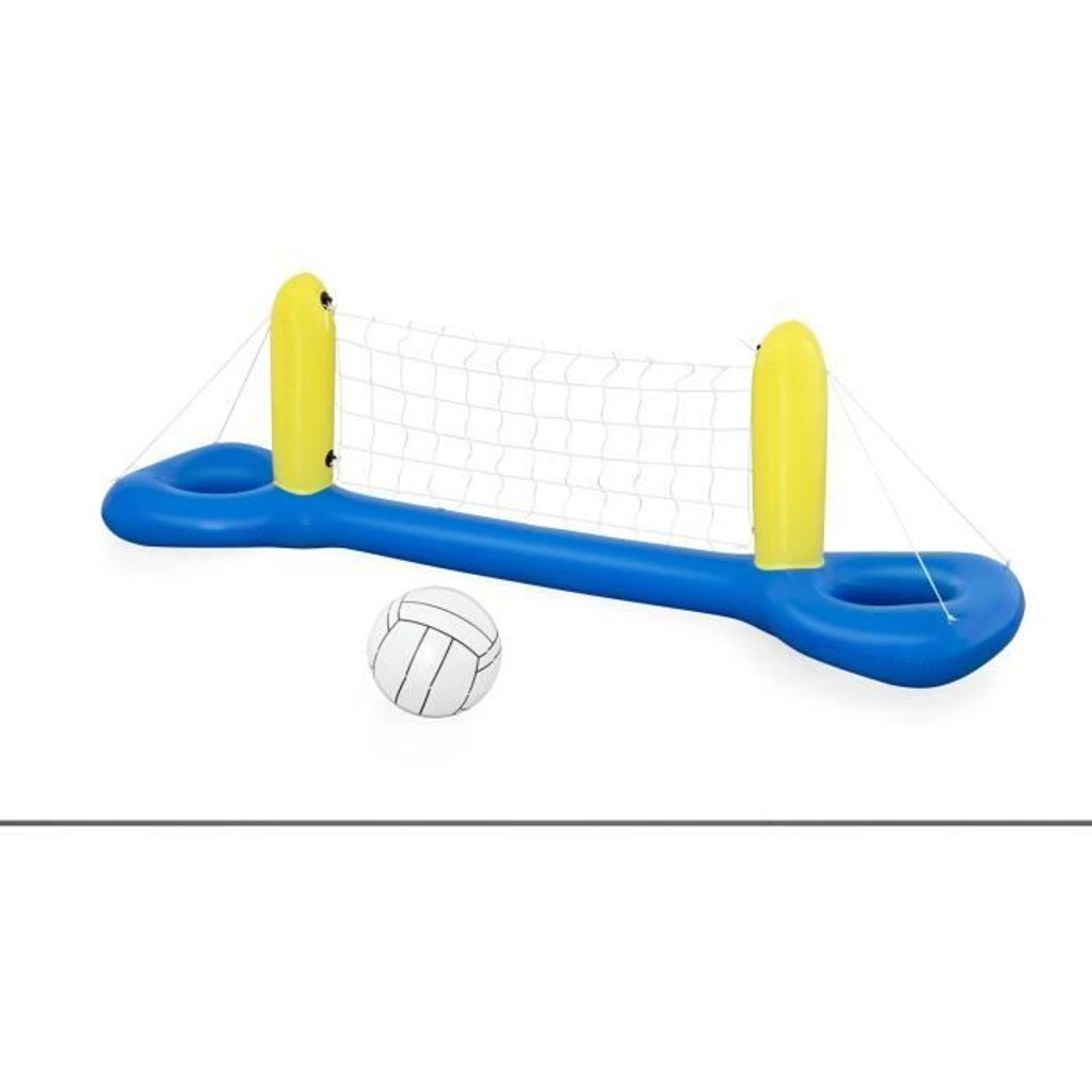 Aufblasbares Pool Volleyball Netz, BESTWAY 52133, 244 x 64 x 76 cm, Inklusive Ball, PVC, Blau, Ab 3 Jahren
