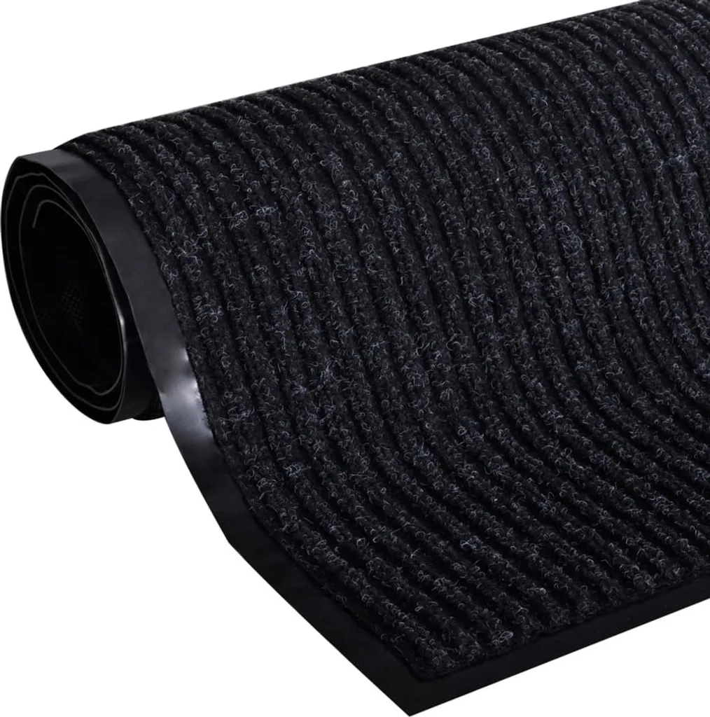 Paillasson d'entrée noir 117x220 cm tapis de protection PVC vidaXL